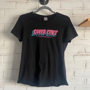 BLACK SANTA CRUZ TEE